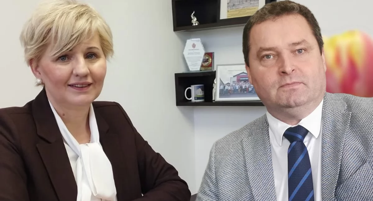 Na zdjęciu burmistrz Osjakowa Renata Kostrzycka i burmistrz Działoszyna Rafał Drab / fot.: Joanna Major & Sławomir Rajch