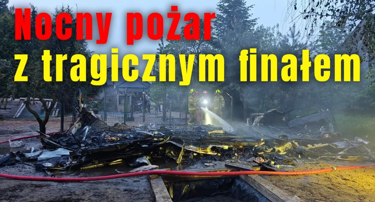 Zdjęcia z pożaru, w którym spłonęło żywcem 10 psów / fot.: Ochotnicza Straż Pożarna w Byczynie 