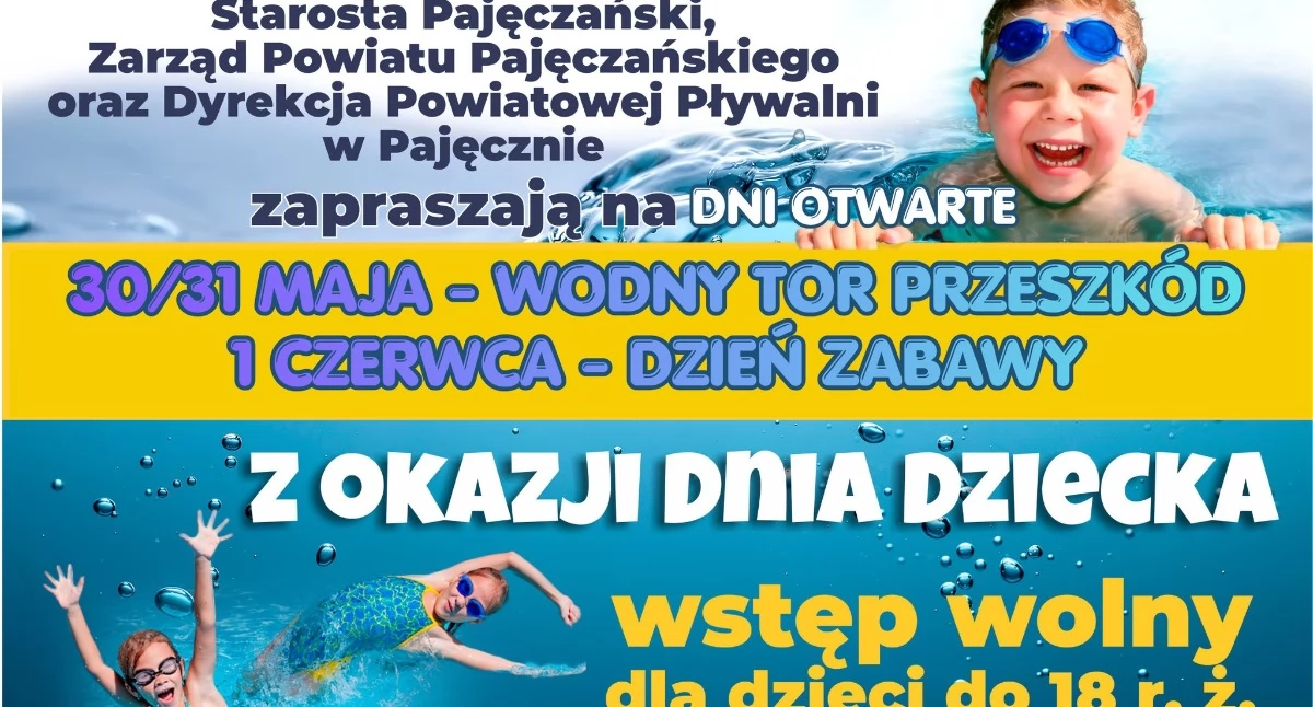 Plakat promujący wydarzenie. / fot.: Powiatowa Pływalnia w Pajęcznie.