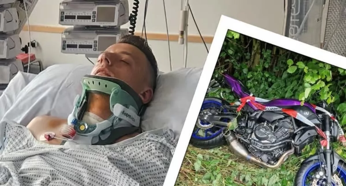 Na zdjęciu Damian Szkudlarek, 25-latek z Sokolnik, sparaliżowany po wypadku motocyklowym / fot.: archiwum prywatne 