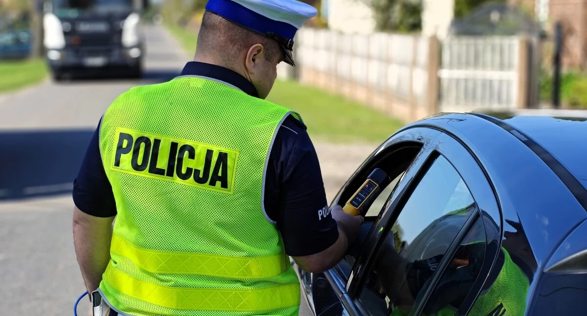 Zdjęcie podczas kontroli drogowej / Fot. KPP Łask