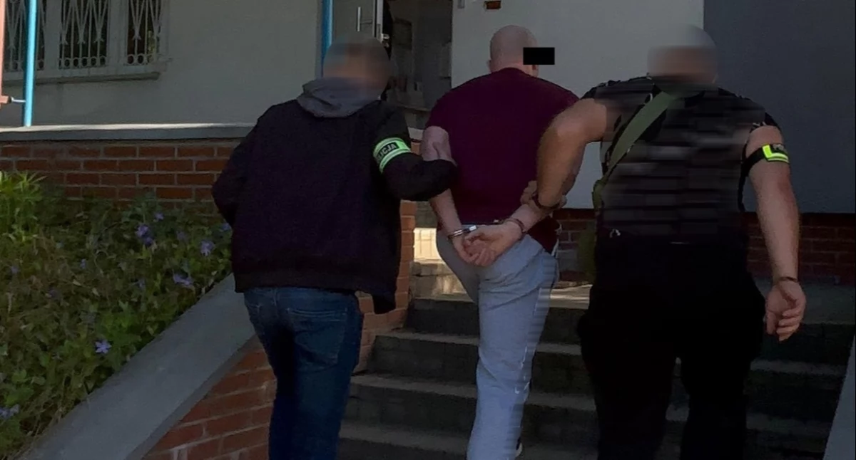 Na zdjęciu zatrzymany 39-latek / Fot. KMP Łódź