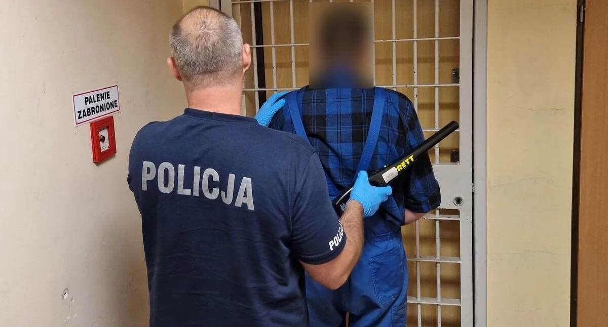 Na zdjęciu zatrzymany 34-latek / Fot. KPP Pabianice 