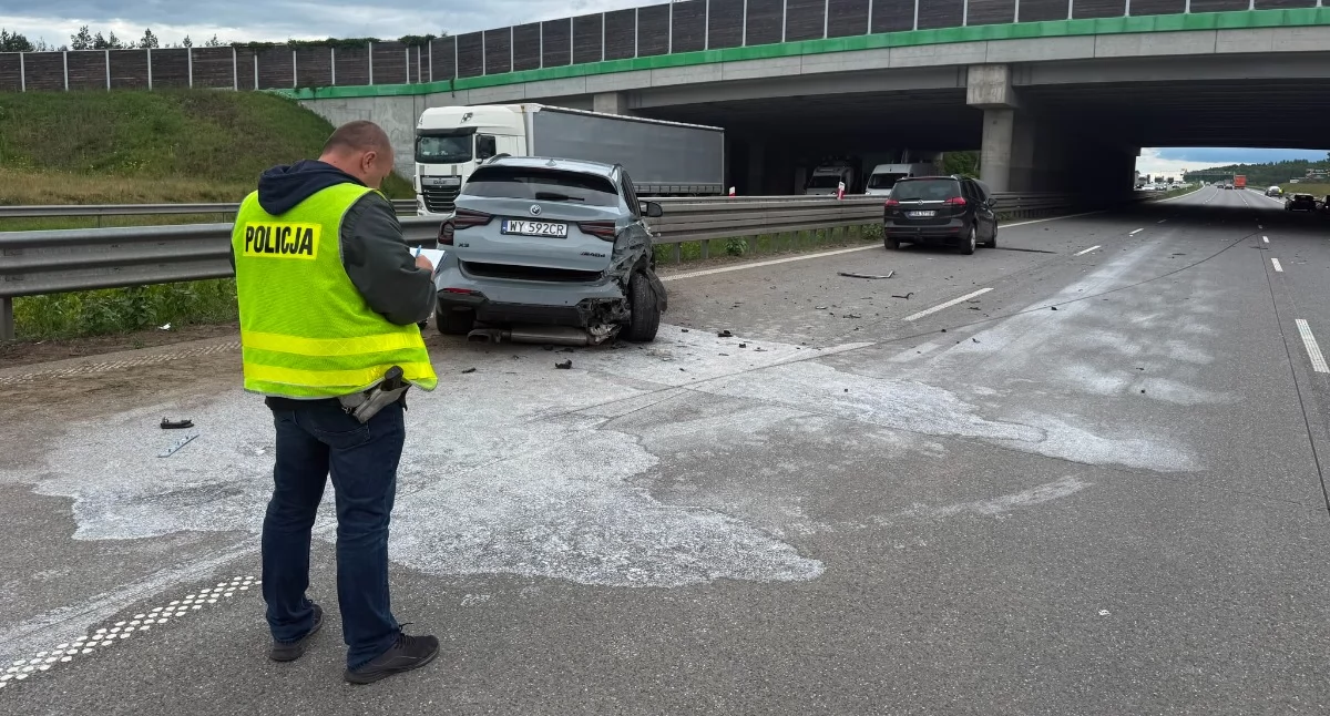 Na zdjęciu miejsce zdarzenia na autostradzie A1 / Fot. KPP Radomsko 