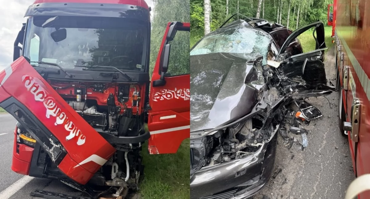 Na zdjęciu miejsce wypadku / Fot. KPP Bełchatów
