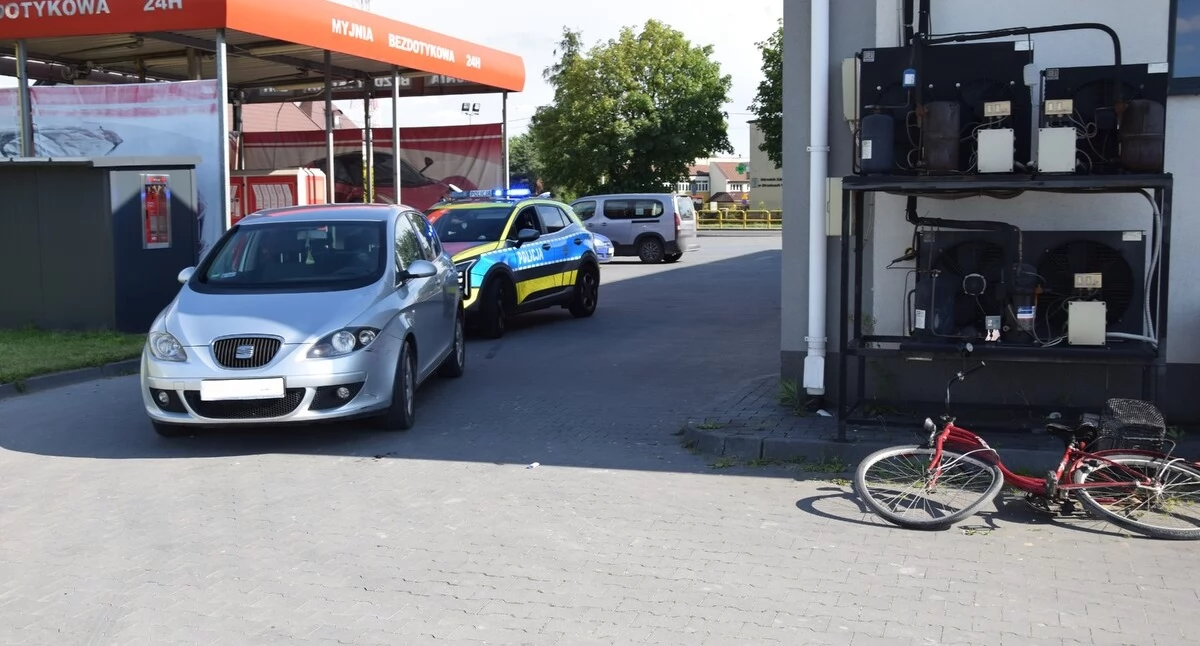 Na zdjęciu miejsce wypadku w Strzelcach Wielkich / Fot. KPP Pajęczno 