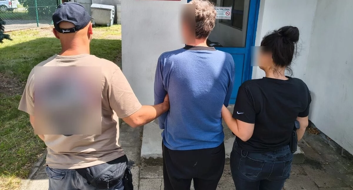 Na zdjęciu zatrzymany 36-latek / Fot. KPP Pabianice