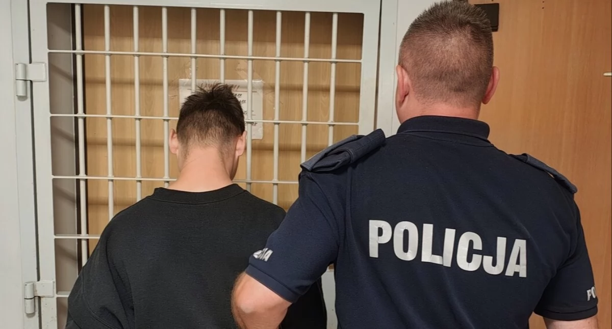 Na zdjęciu zatrzymany mężczyzna / Fot. KPP Zgierz 