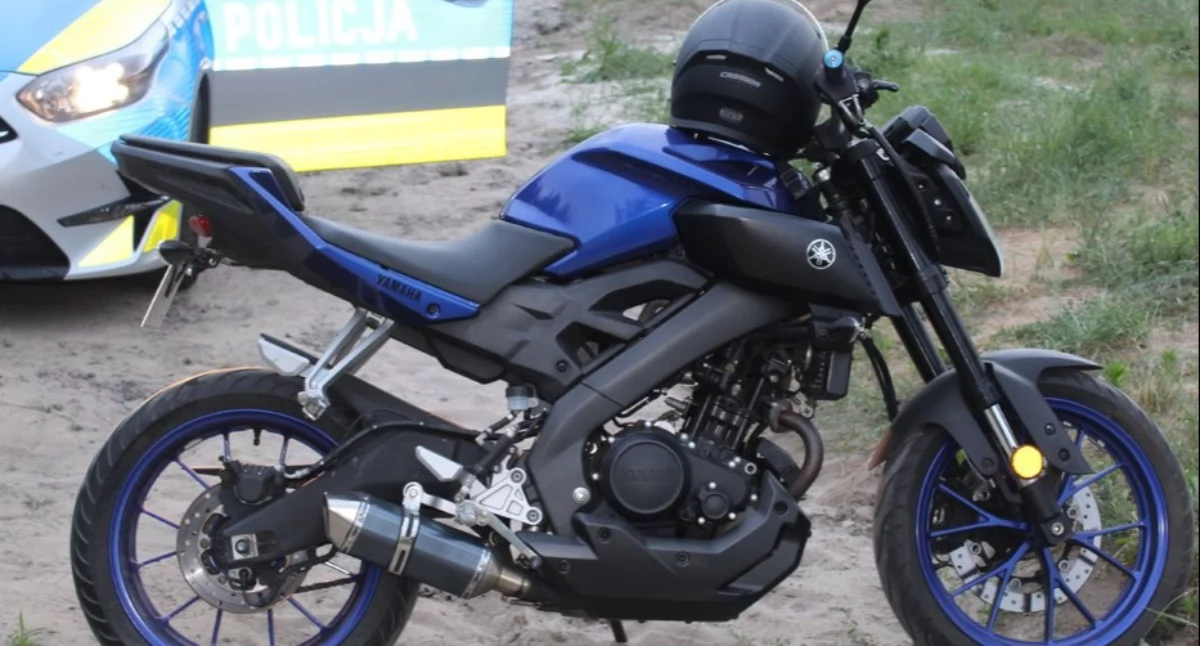Na zdjęciu motocykl, którym uciekał 32-latek / Fot. KPP Wieruszów