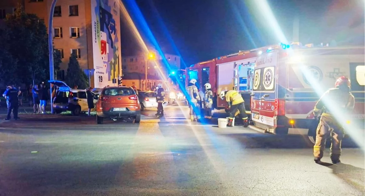 Na zdjęciu wypadek na skrzyżowaniu w Działoszynie / fot.: kulisy.net