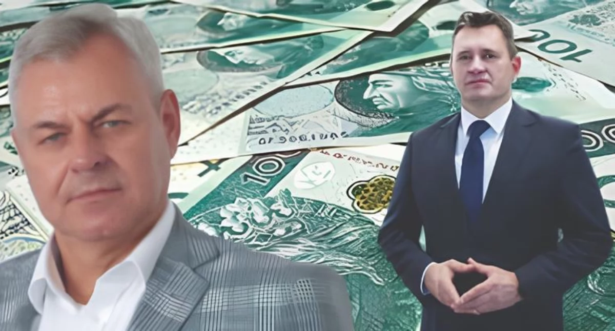 Na zdjęciu od lewej: wójt gminy Rząśnia Tomasz Stolarczyk oraz przewodniczący Rady Gminy Rząśnia Jarosław Popławski / fot.: Sławomir Rajch