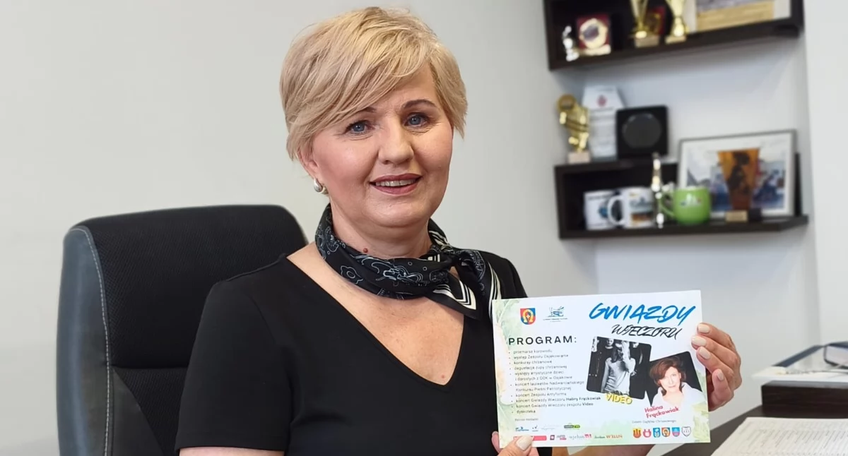 Na zdjęciu burmistrz Miasta i Gminy Osjaków Renata Kostrzycka zaprasza na XV Święto Chrzanu / fot.: Joanna Major