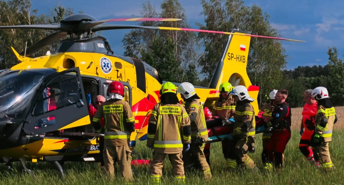 Na zdjęciu wypadek na DK43 w Dzietrznikach (gm. Pątnów, pow. wieluński) / fot.: Joanna Major