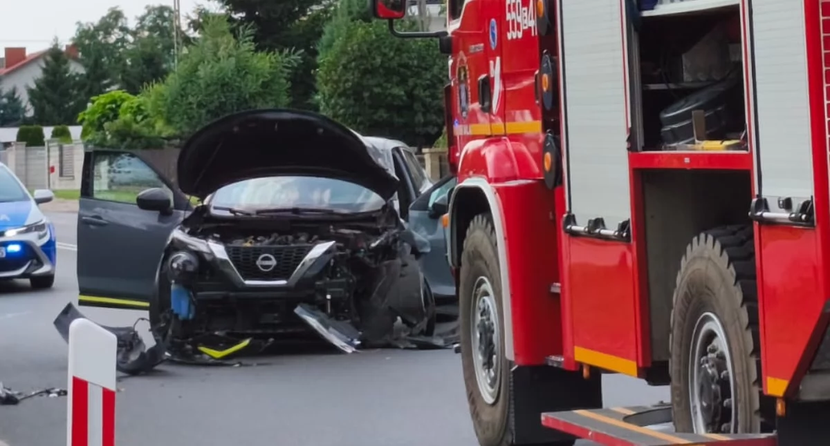 Na zdjęciu wypadek w Białej pod Wieluniem / fot.: Joanna Major