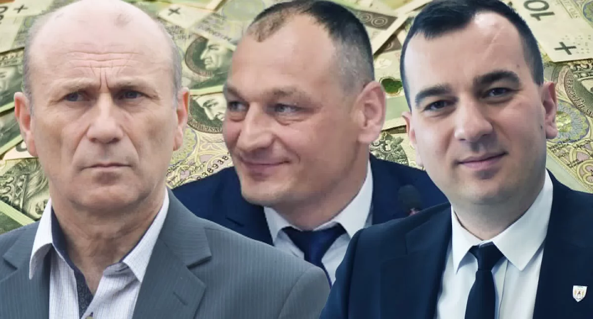 Na zdjęciu od lewej: sekretarz gminy Siemkowice Jarosław Trojan, przewodniczący Rady Gminy Siemkowice Andrzej Zgorzelak i wójt gminy Siemkowice Kamil Ceglarek / fot.: Sławomir Rajch