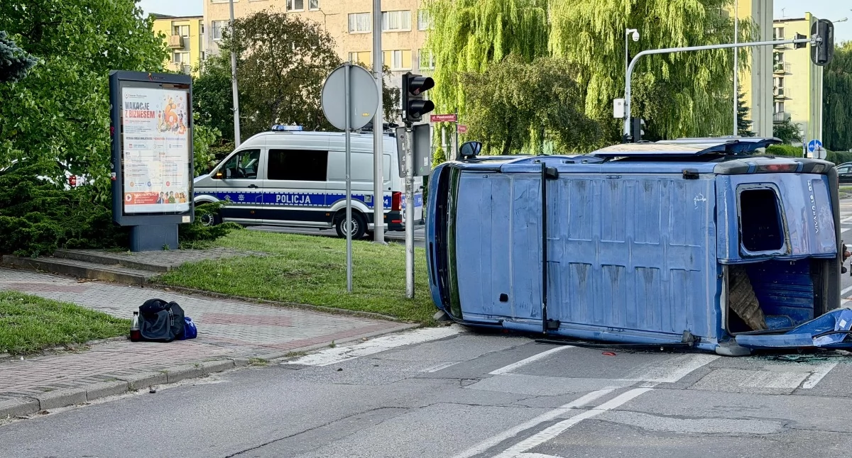 Na zdjęciu miejsce zdarzenia na jednym ze skrzyżowań w Radomsku / Fot. KPP Radomsko 