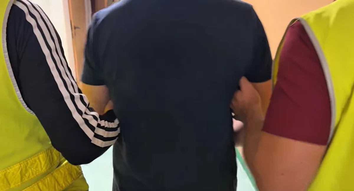 Stopklatka z filmu operacyjnego policji 