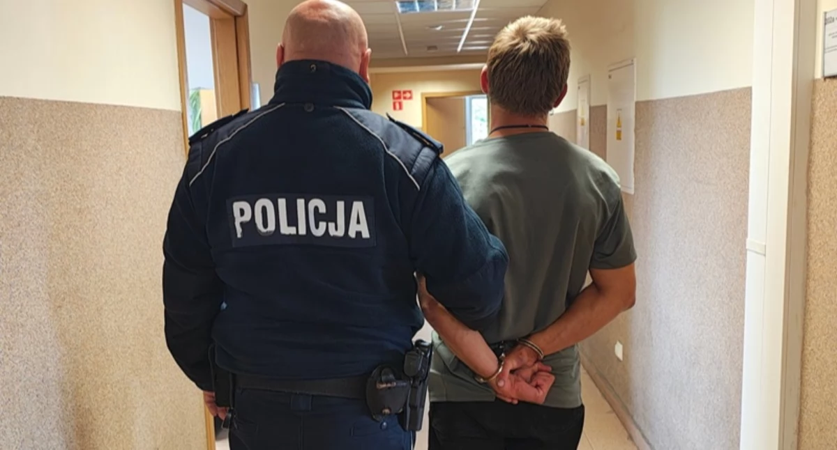 Na zdjęciu zatrzymany 21-latek / Fot. KPP Kutno 