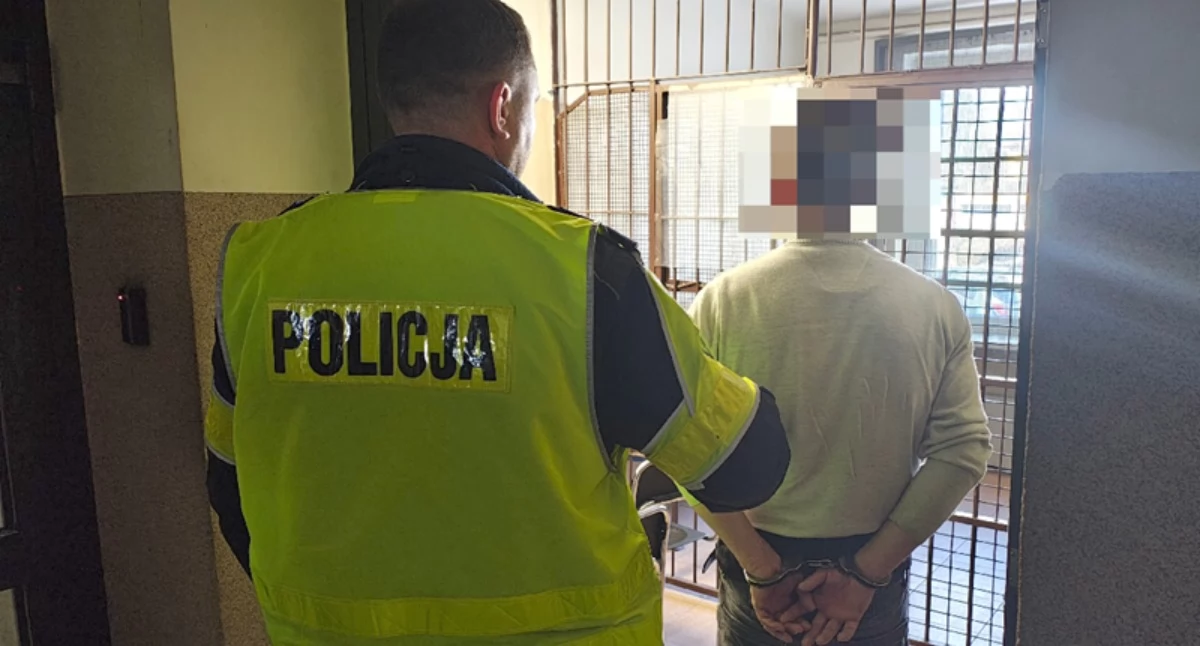 Na zdjęciu zatrzymany 21-latek / Fot. KPP Kutno 