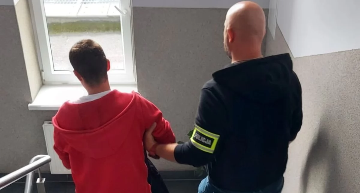 Na zdjęciu jeden z zatrzymanych mężczyzn / Fot. KPP Łódź-Wschód