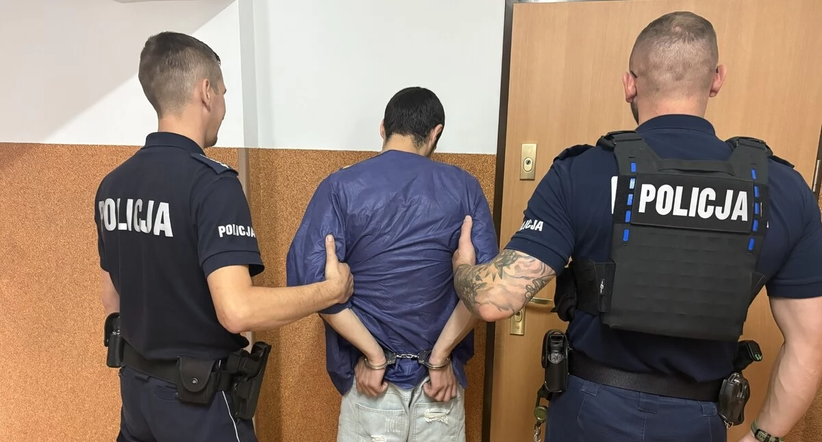 Na zdjęciu zatrzymany 23-latek / Fot. KPP Kępno
