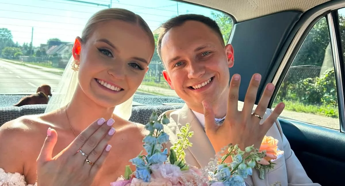 Na zdjęciu nowożeńcy: Julia Mordal i Damian Stępień/fot.: archiwum prywatne
