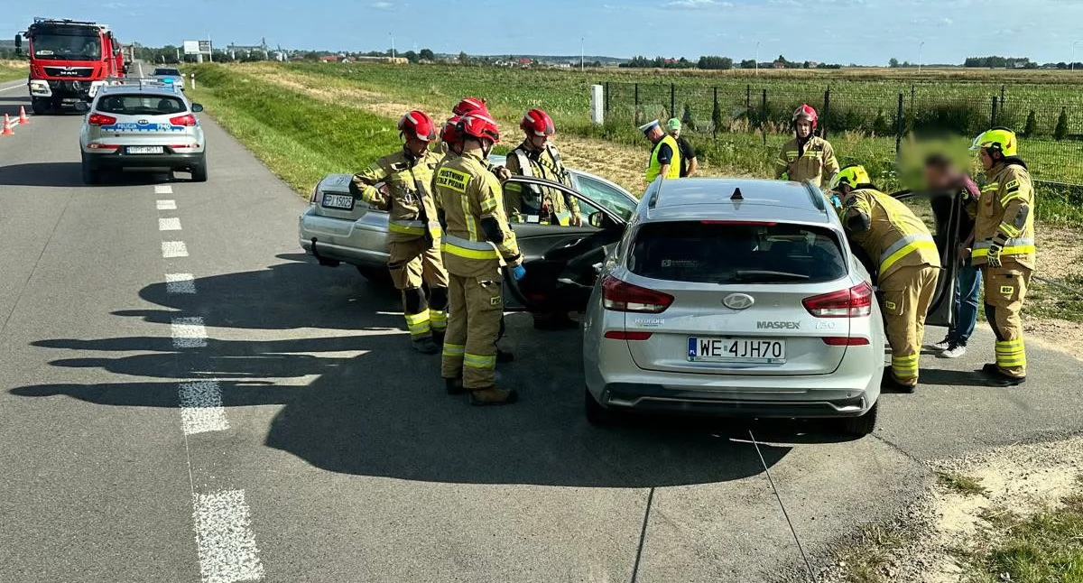 Zdjęcia z kolizji w Stróży w gminie Rząśnia / fot.: Kamil Zieliński