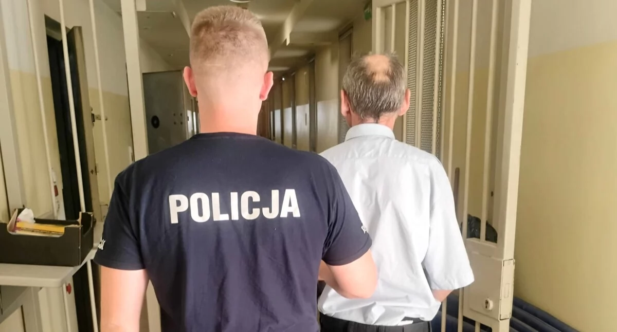 Na zdjęciu zatrzymany 60-latek / Fot. KMP Piotrków Trybunalski 