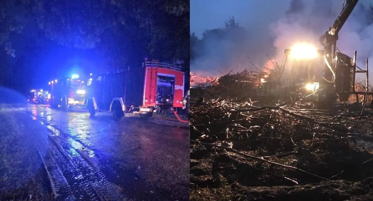 Na zdjęciu fragment akcji gaśniczej w Grójcu Wielkim / Fot. Facebook / Ochotnicza Straż Pożarna w Unikowie