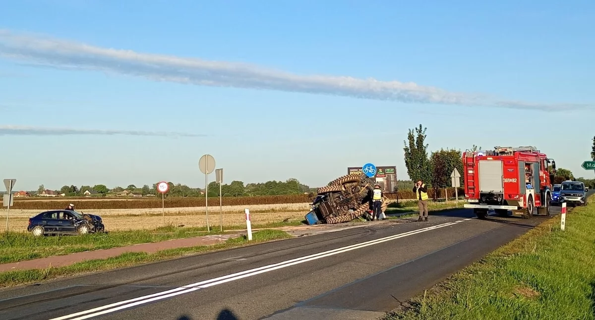 Na zdjęciu miejsce wypadku / Fot. Facebook / OSP Nowy Kawęczyn