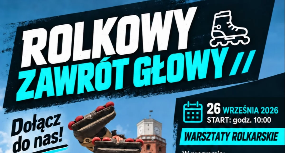 rekreacja, Mistrz Polski Filip Hudziak Wieluniu „Rolkowy Zawrót Głowy” warsztatami nocnym rajdem - zdjęcie, fotografia
