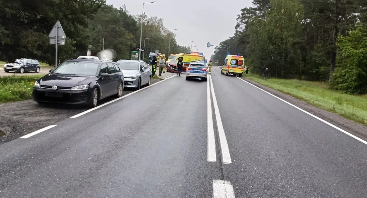 Na zdjęciu miejsce wypadku w Przygłowie / Fot. KMP Piotrków Trybunalski 