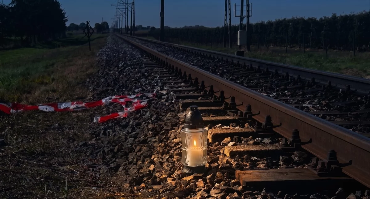 Na zdjęciach przejazd kolejowy w Kopydłowie (gm. Biała, pow. wieluński). 27 września doszło tu do tragicznego wypadku. Auto wjechało pod pociąg. 21-letni kierowca zginął na miejscu. 16-letnia pasażerka została zabrana do szpitala śmigłowcem LPR / fot.: Sławomir Rajch