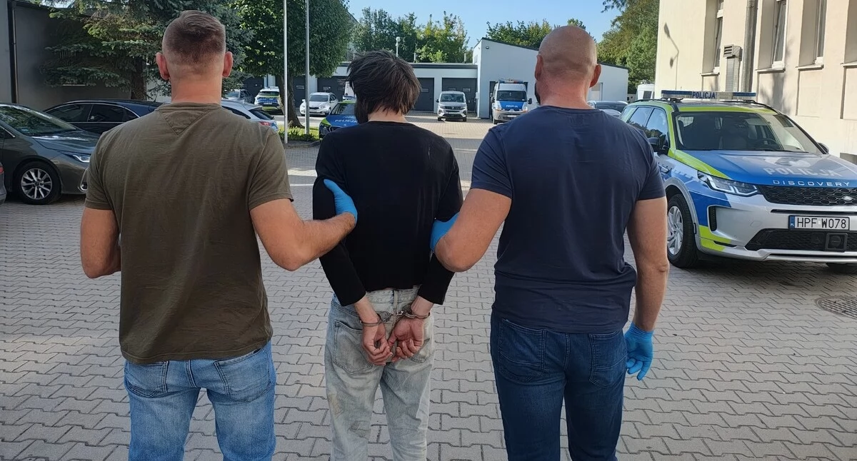 Na zdjęciu zatrzymany 28-latek / Fot. KPP Zgierz 
