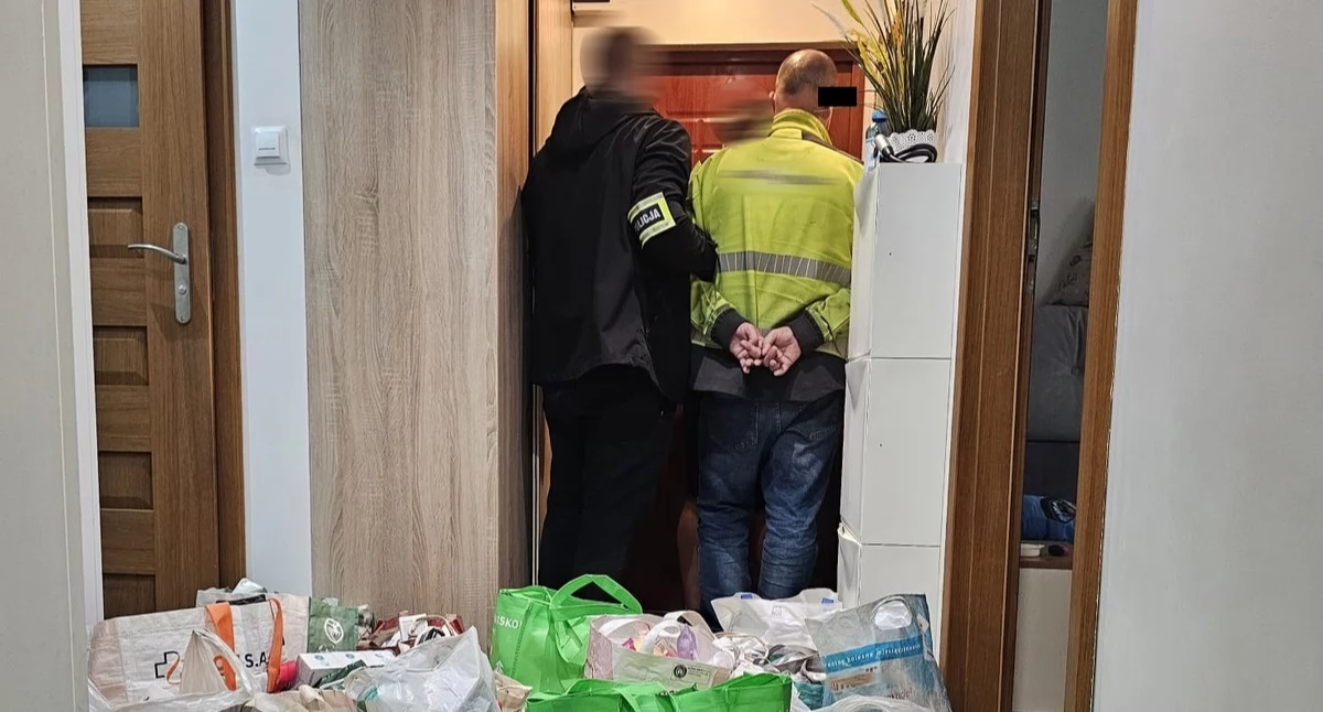 Na zdjęciu zatrzymany 47-latek / Fot. KMP Łódź