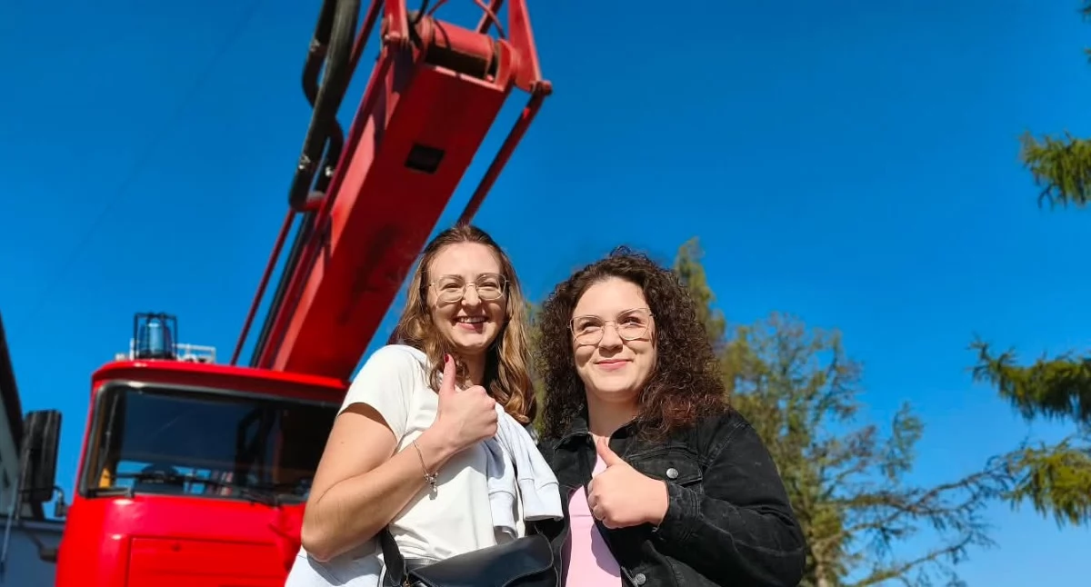 Na zdjęciu powitanie wozu strażackiego, ślubowanie nowych członków MDP i dzień otwarty w OSP Ruda (gm. Wieluń, pow. wieluński) / fot.: Joanna Major