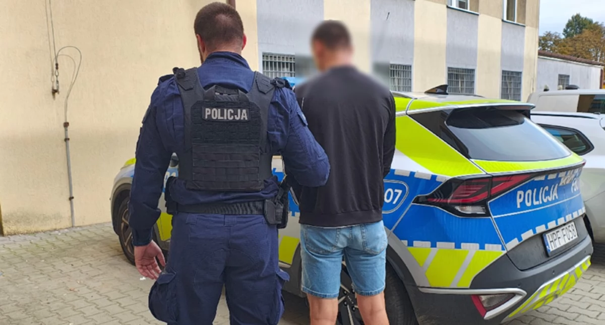 Na zdjęciu zatrzymany mężczyzna / Fot. KPP Kutno 