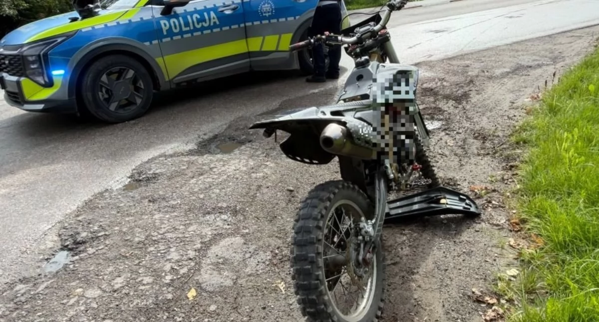 Na zdjęciu cross, którym uciekał 18-latek / Fot. KPP Łódź-Wschód