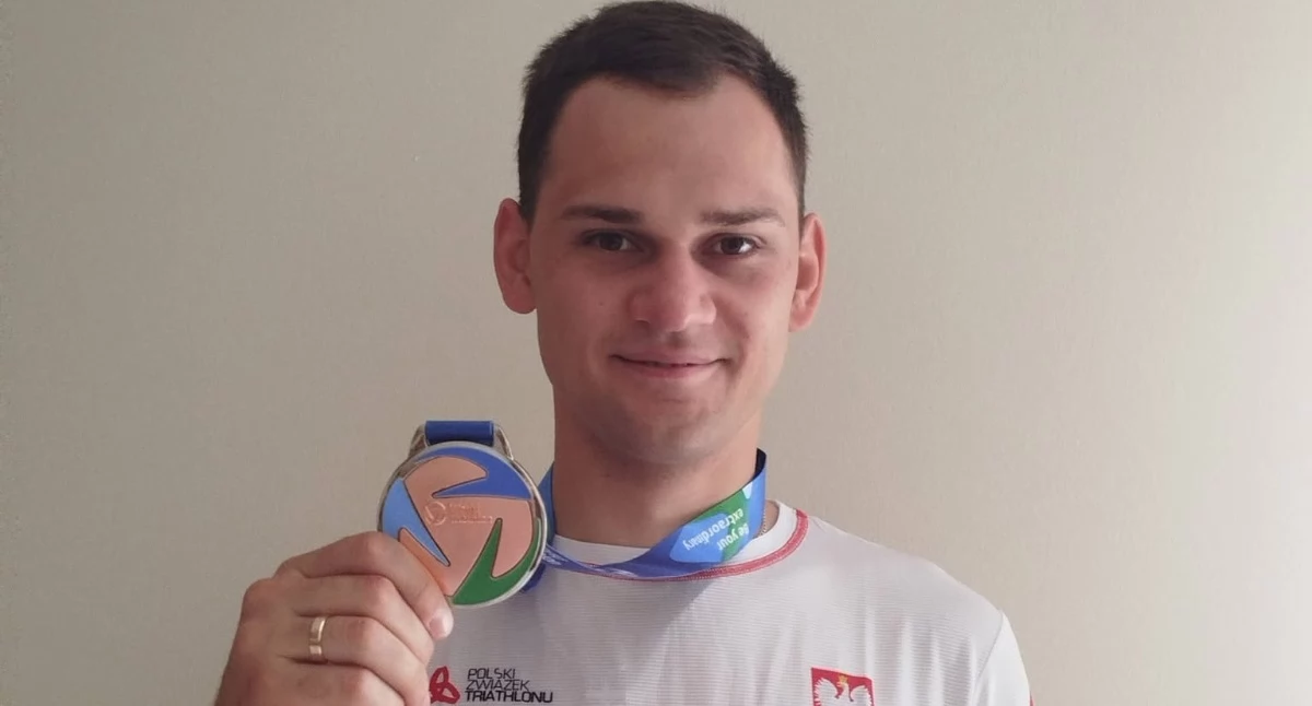Na zdjęciu Kacper Krawczyk, brązowy medalista Mistrzostw Świata Aquabike/fot.: Kacper Krawczyk - Triathlon