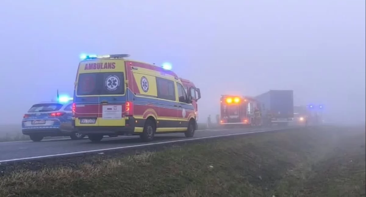Na zdjęciu miejsce wypadku / Fot. Facebook / KPP Kluczbork