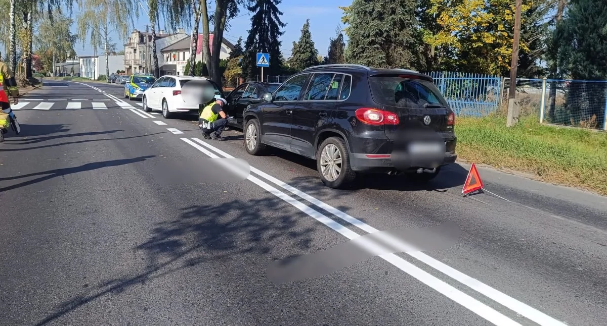 Na zdjęciu miejsce wypadku w Błaszkach / Fot. KPP Sieradz 