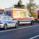 Wypadek z udziałem karetki pogotowia pod Wieluniem / fot.: Sławomir Rajch