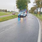 Zdjęcie z miejsca wypadku w Dworszowicach Kościelnych w gminie Nowa Brzeźnica....
