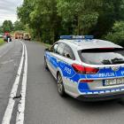 Na zdjęciu wypadek na DW 483 w m. Lubiec w gminie Szczerców (pow. bełchatowski) / fot.:...