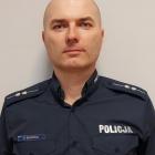 Oficer prasowy Komendy Powiatowej Policji w Wieruszowie asp. Piotr Siemicki 