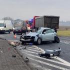 Zdjęcia z wypadku w Rychłowicach pod Wieluniem / fot.: Iwona Domagała