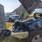 Na zdjęciu wypadek w m. Barany, gm. Pajęczno, pow. pajęczański / fot.: Joanna Major