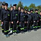 Zdjęcie pokazuje zajęcia dla dzieci i młodzieży przeprowadzone przez OSP Grębień. /...
