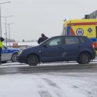 Zdjęcie z miejsca potrącenia na pasach kobiety w Wieluniu / fot.: Joanna Major