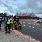Zdjęcie z akcji strażaków i policjantów w Wierzchlesie, gdzie miało dojść do pożaru...